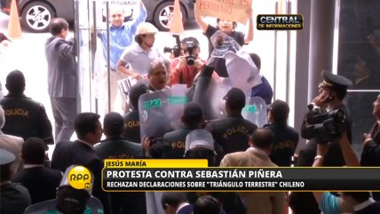   Protesta contra Sebastián Piñera en Lima 