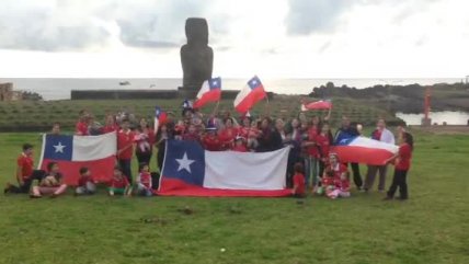   Isla de Pascua también apoya a la selección 