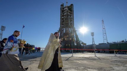   Bendicen el cohete Soyuz MS-10 en Kazajistán de cara a su lanzamiento 