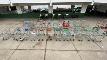   Valparaíso: Hombre fue detenido con 23 carros de supermercado robados 