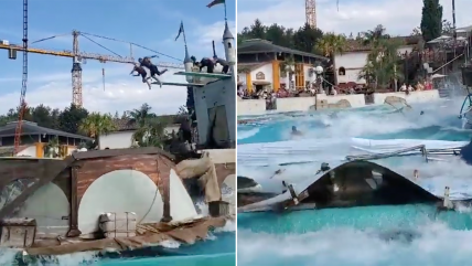   Derrumbe de espectáculo acuático dejó siete heridos en Alemania 