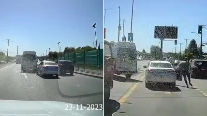   Automovilistas atacaron ambulancia por mala maniobra de su conductor 