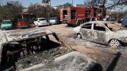   Megaincendio en Grecia cobró su primera víctima fatal 