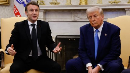  Macron, junto a Trump: 