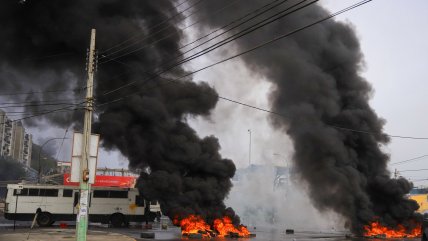   Pescadores movilizados generaron problemas en tránsito de Valparaíso 