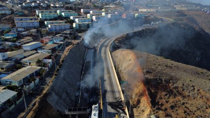  Pescadores de Valparaíso generaron barricadas en Camino La Pólvora  