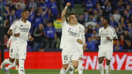   Real Madrid batió con lo justo a Getafe y sigue al acecho del líder Barcelona en La Liga 