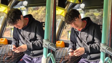  Quiso hacer la cimarra y terminó en la micro de su papá: 