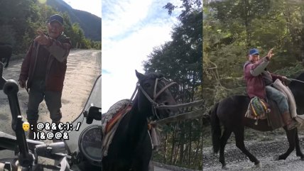   Turista italiano ayudó a adulto mayor a recuperar su caballo: 