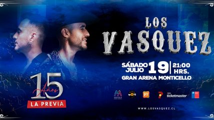 Los Vásquez celebra 15 años con una serie de conciertos en el país Los Vásquez celebra 15 años con una serie de conciertos en el país