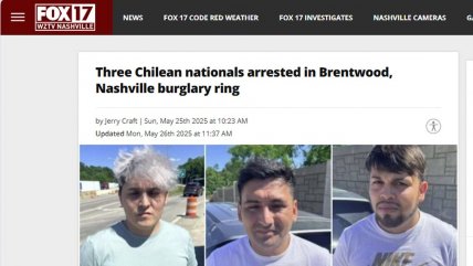   EE.UU.: tres chilenos fueron detenidos por ola robos en Nashville 