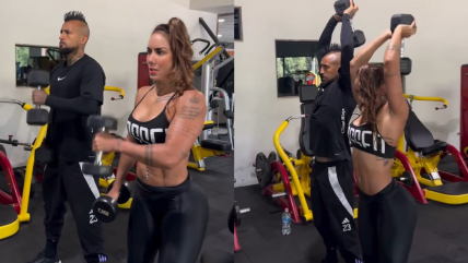   [VIDEO] Arturo Vidal no para: El entrenamiento con Sonia Isaza en vacaciones de invierno 