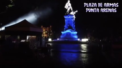   Inédito espectáculo gratuito ilumina plaza de Punta Arenas 