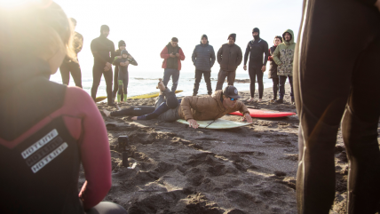   Profesionales de surf realizaron jornada de seguridad en Rinconada 