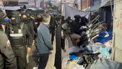  Gran operativo policial y municipal para desalojar comercio ilegal del barrio Meiggs 