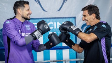   Racing desmintió quiebre entre Arias y Costas con divertida sesión de 