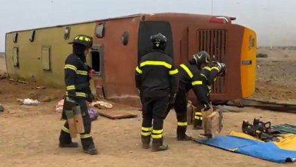  Chofer de bus volcado en Copiapó dio positivo a drogas  