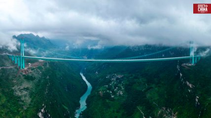   China inaugurará este fin de semana el puente colgante más alto del mundo 