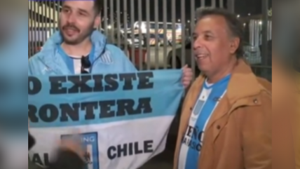   [VIDEO] También son de la UC: Hinchas chilenos de Racing dijeron presente en el Maracaná 
