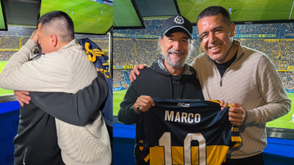   [VIDEO] El caluroso encuentro de Marco Antonio Solís y Juan Román Riquelme 
