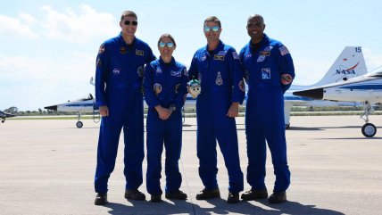  Tripulación de Artemis II antes de partir: 