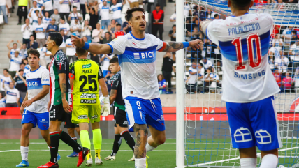   Giani y Zampedri lideraron la goleada de la UC ante Palestino con sendos dobletes 